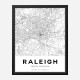 Raleigh North Carolina City Map Art Print