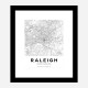 Raleigh North Carolina City Map Art Print