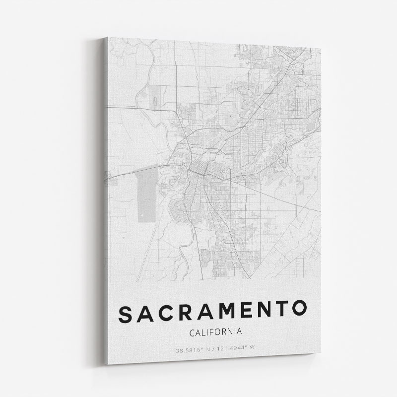 Sacramento California City Map Art Print