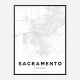 Sacramento California City Map Art Print