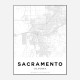 Sacramento California City Map Art Print