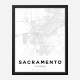 Sacramento California City Map Art Print