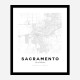 Sacramento California City Map Art Print