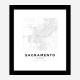 Sacramento California City Map Art Print