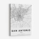 San Antonio Texas City Map Art Print