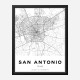 San Antonio Texas City Map Art Print