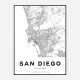 San Diego California City Map Art Print