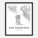 San Francisco California City Map Art Print