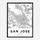 San Jose California City Map Art Print