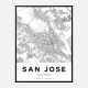 San Jose California City Map Art Print