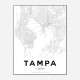 Tampa Florida City Map Art Print