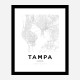 Tampa Florida City Map Art Print