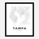 Tampa Florida City Map Art Print