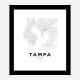 Tampa Florida City Map Art Print