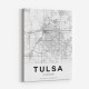 Tulsa Oklahoma City Map Art Print