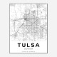 Tulsa Oklahoma City Map Art Print