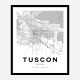 Tucson Arizona City Map Art Print