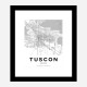 Tucson Arizona City Map Art Print