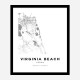 Virginia Beach Virginia City Map Art Print