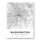 Washington District Of Colombia City Map Art Print