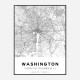 Washington District Of Colombia City Map Art Print
