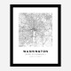 Washington District Of Colombia City Map Art Print