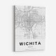 Wichita Kansas City Map Art Print