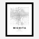 Wichita Kansas City Map Art Print