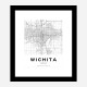 Wichita Kansas City Map Art Print