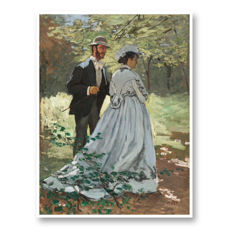 Bazille and Camille by Claude Monet Art Print