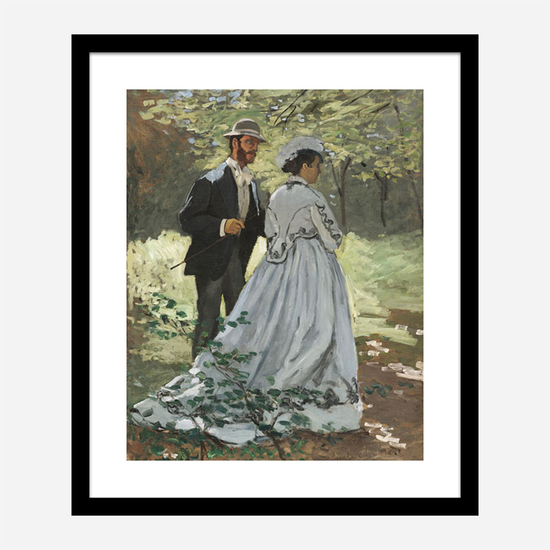 Bazille and Camille by Claude Monet Art Print