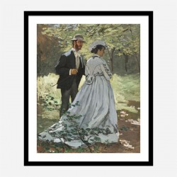 Bazille and Camille by Claude Monet Art Print