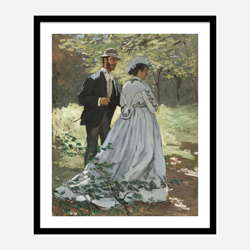 Bazille and Camille by Claude Monet Art Print