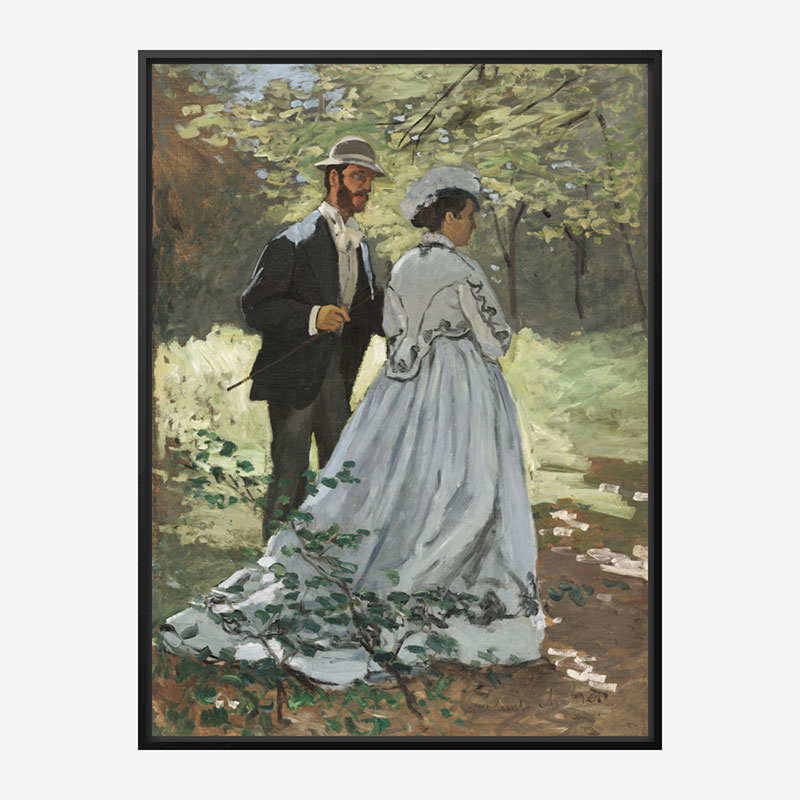 Bazille and Camille by Claude Monet Art Print