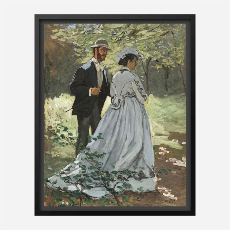 Bazille and Camille by Claude Monet Art Print