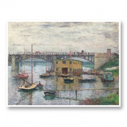 Bridge at Argenteuil on a Gray Day by Claude Monet Art Print