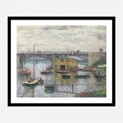 Bridge at Argenteuil on a Gray Day by Claude Monet Art Print