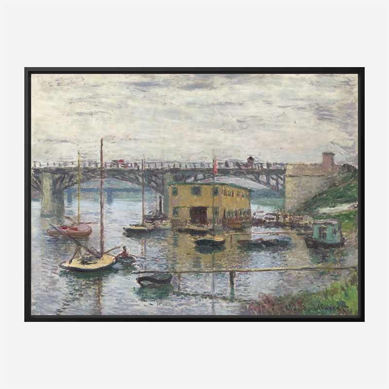 Bridge at Argenteuil on a Gray Day by Claude Monet Art Print