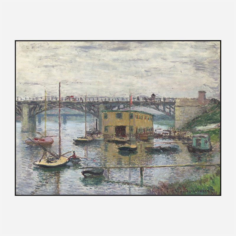 Bridge at Argenteuil on a Gray Day by Claude Monet Art Print