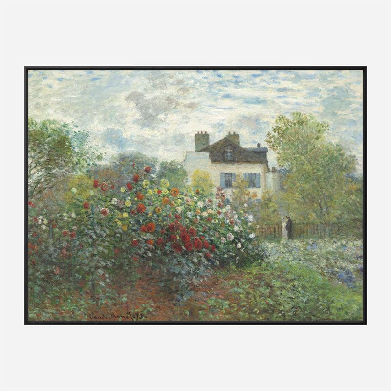 The Artists Garden in Argenteuil by Claude Monet Art Print