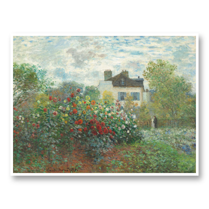 The Artists Garden in Argenteuil by Claude Monet Art Print