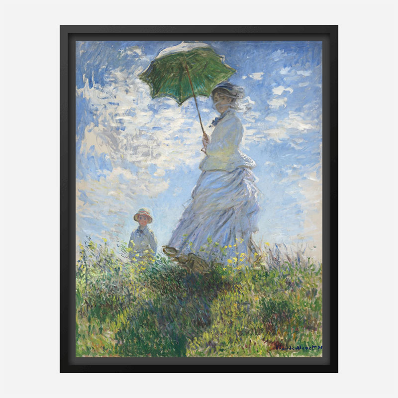 Woman with a Parasol by Claude Monet Art Print
