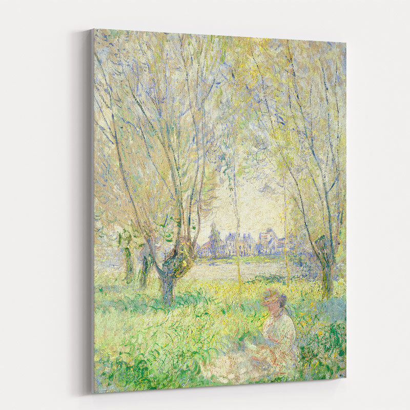 Woman Seated under the Willows by Claude Monet Art Print