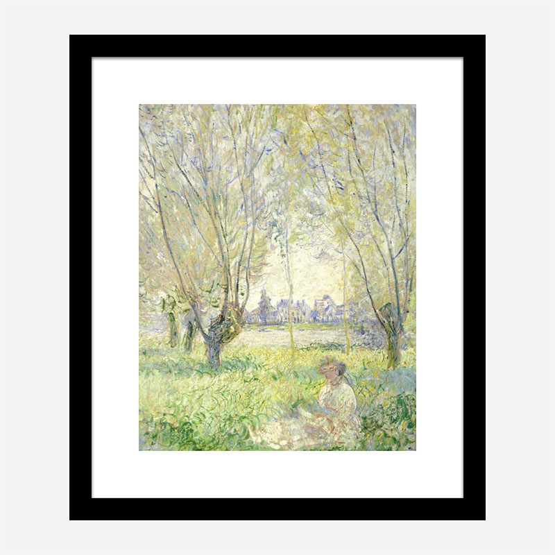 Woman Seated under the Willows by Claude Monet Art Print