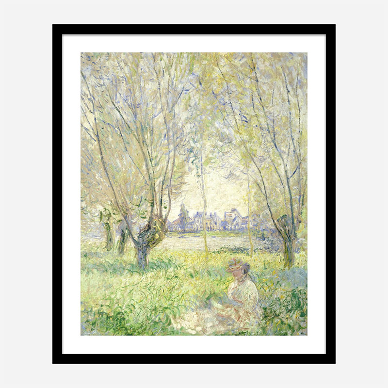 Woman Seated under the Willows by Claude Monet Art Print