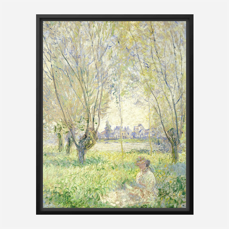 Woman Seated under the Willows by Claude Monet Art Print