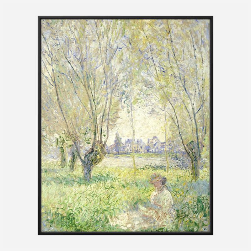 Woman Seated under the Willows by Claude Monet Art Print