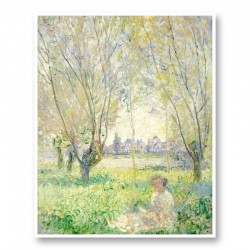 Woman Seated under the Willows by Claude Monet Art Print