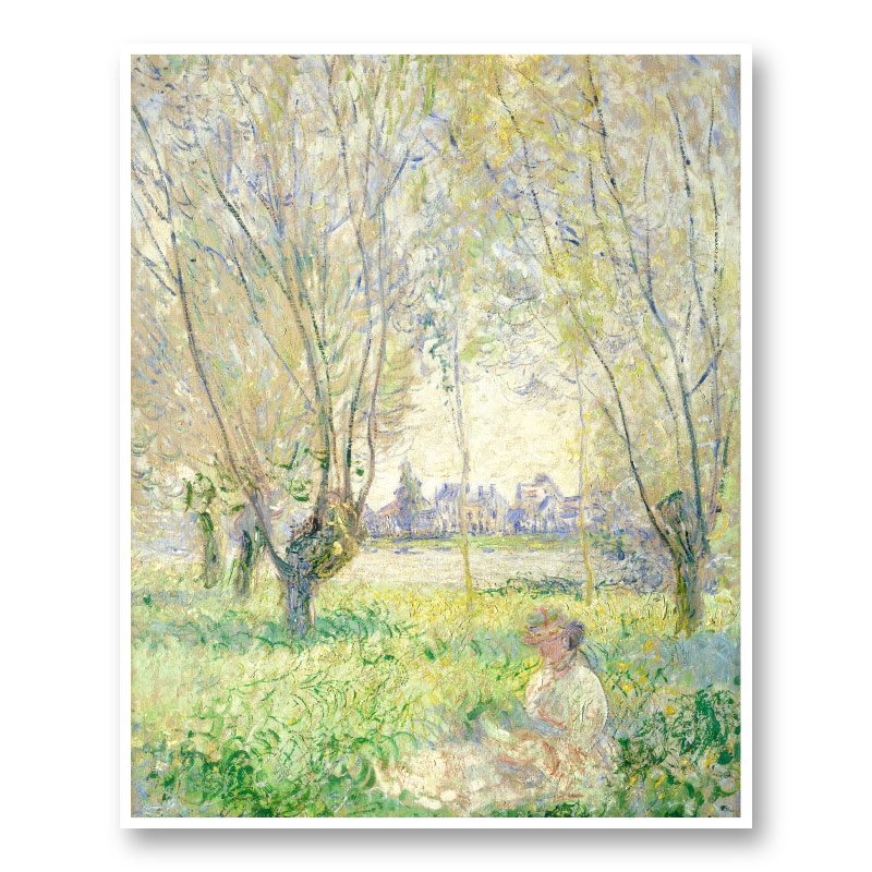 Woman Seated under the Willows by Claude Monet Art Print