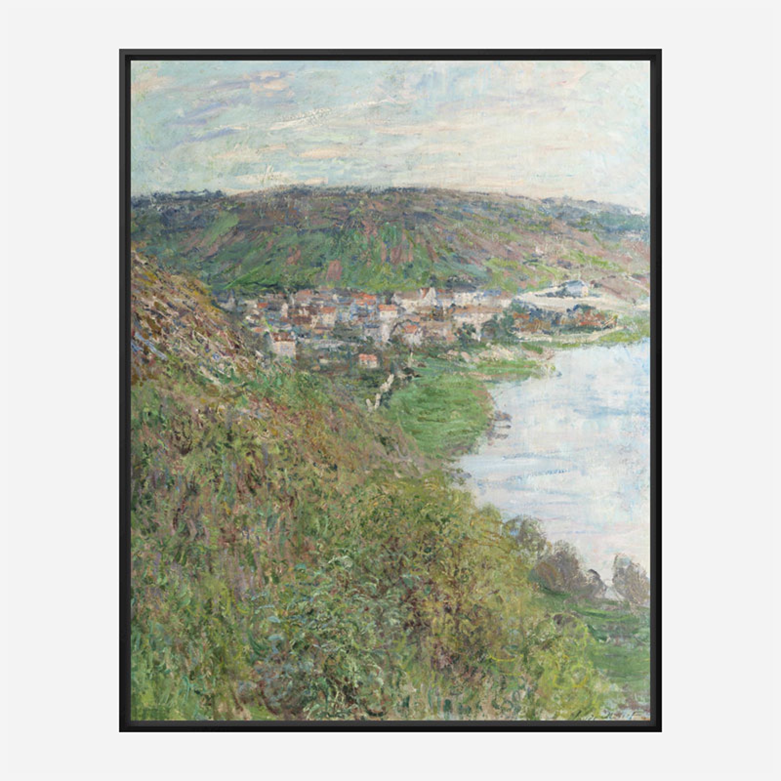 View of Vetheuil by Claude Art Print